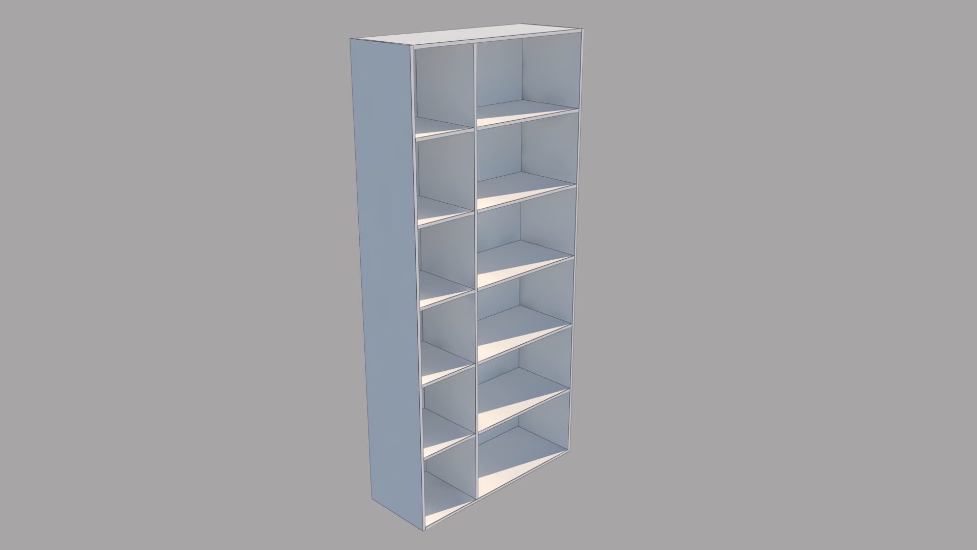 Shelves storage Low-poly 3D model_4