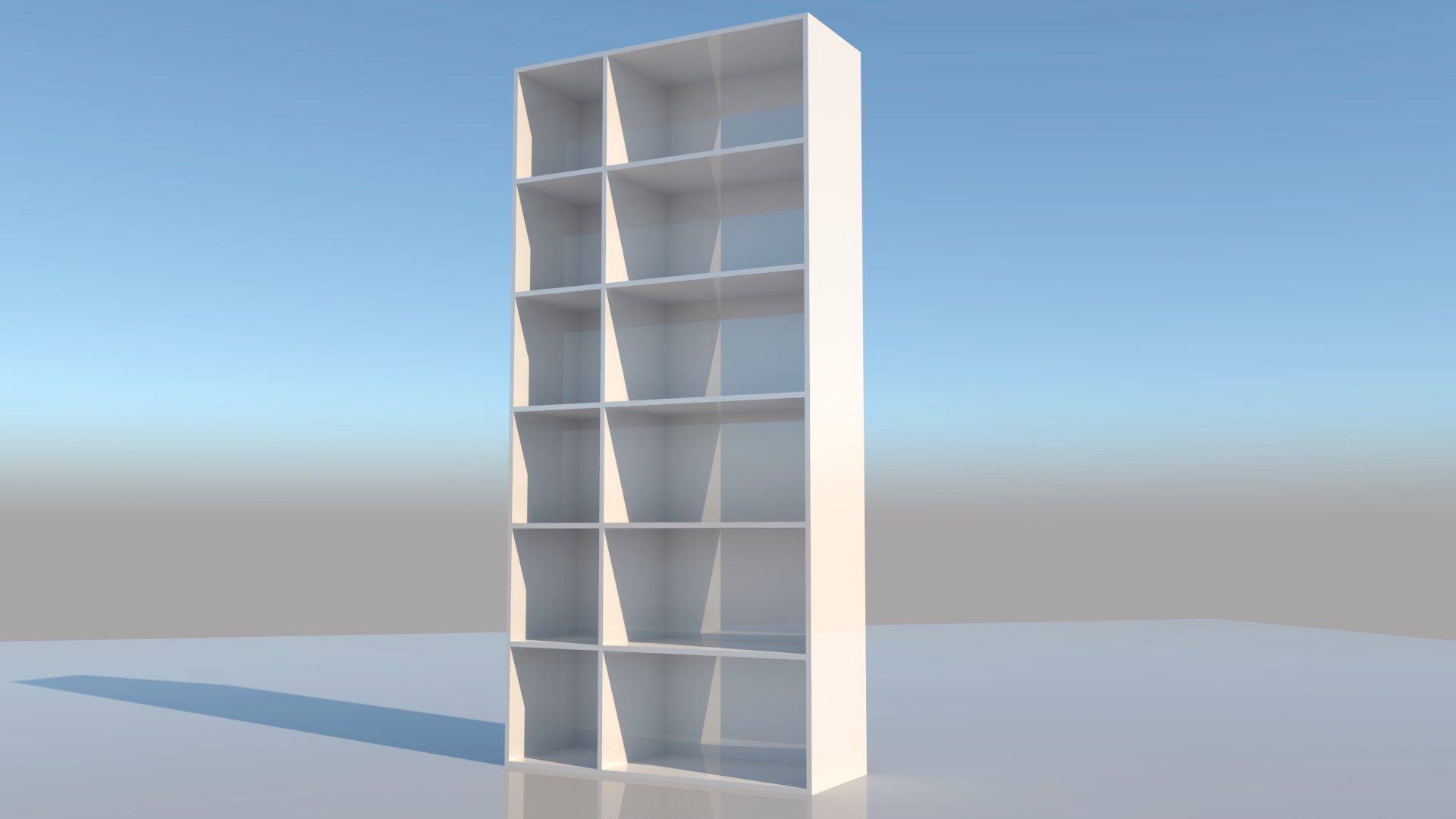 Shelves storage Low-poly 3D model_2