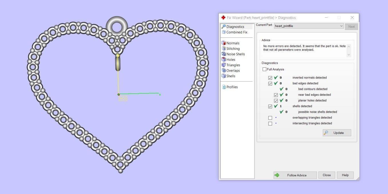 Heart Alphabet A 3D print model_14