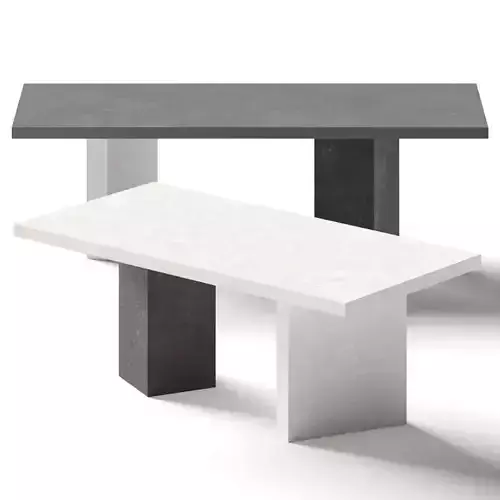 Forma and Cemento Euclide Dining Tables