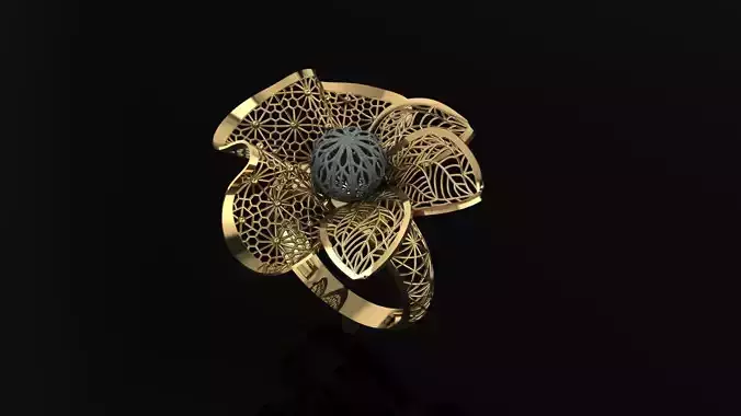  ring gold Jewelery 3D print model