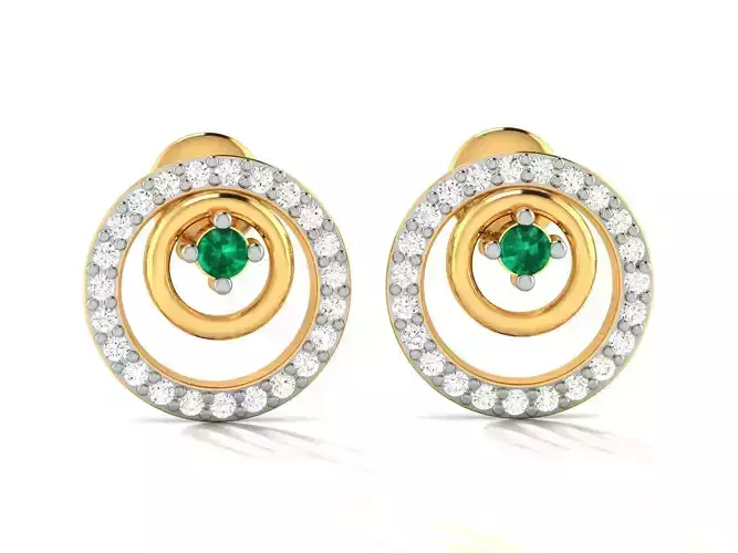 Women earrings 3dm render detail 3D print model