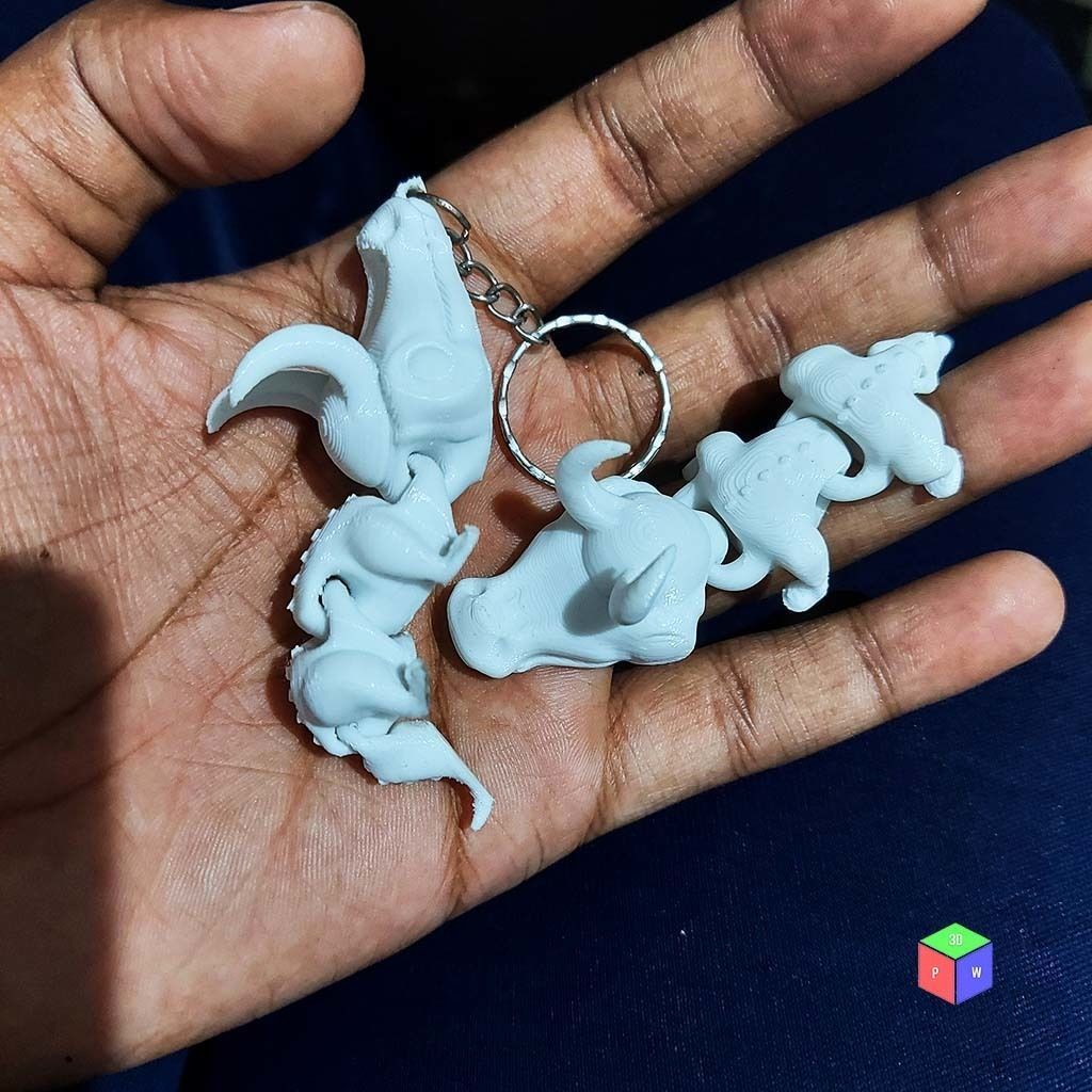 LOKI ALLIGATOR VARIANT FLEXIBLE TOY PLUS KEYRING 3D print model_5