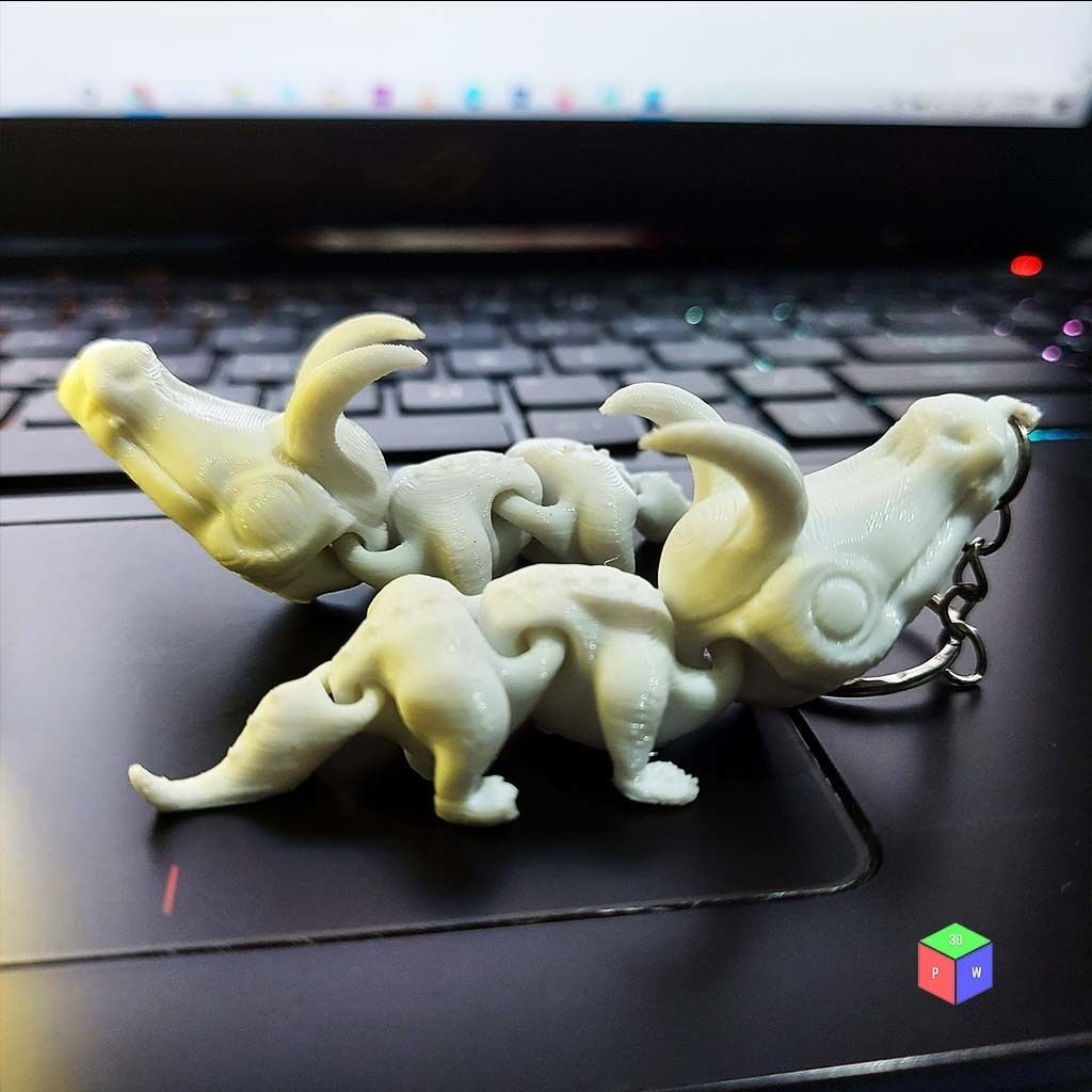 LOKI ALLIGATOR VARIANT FLEXIBLE TOY PLUS KEYRING 3D print model_3