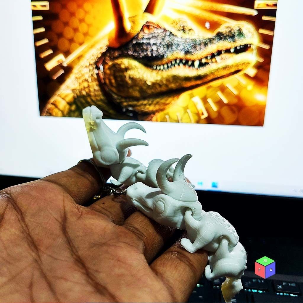 LOKI ALLIGATOR VARIANT FLEXIBLE TOY PLUS KEYRING 3D print model_10
