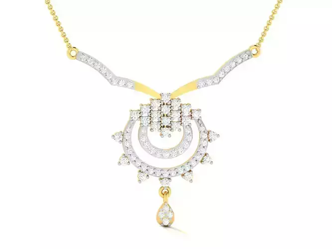 Women necklace 3dm render detail