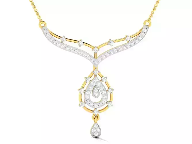 Women necklace 3dm render detail