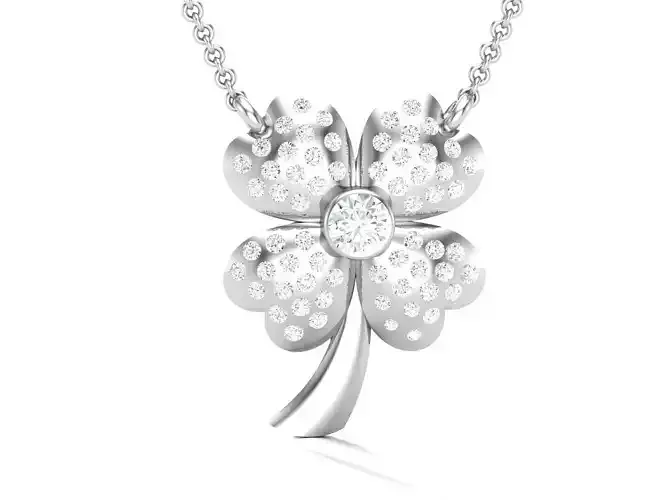 Women flower necklace 3dm render detail 3D print model