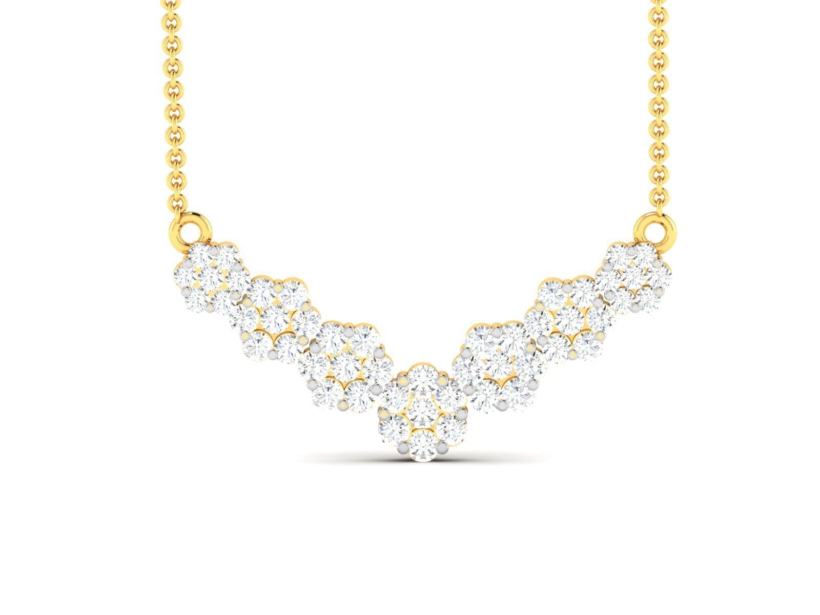 Women necklace 3dm render detail 3D print model_4