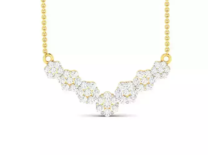 Women necklace 3dm render detail