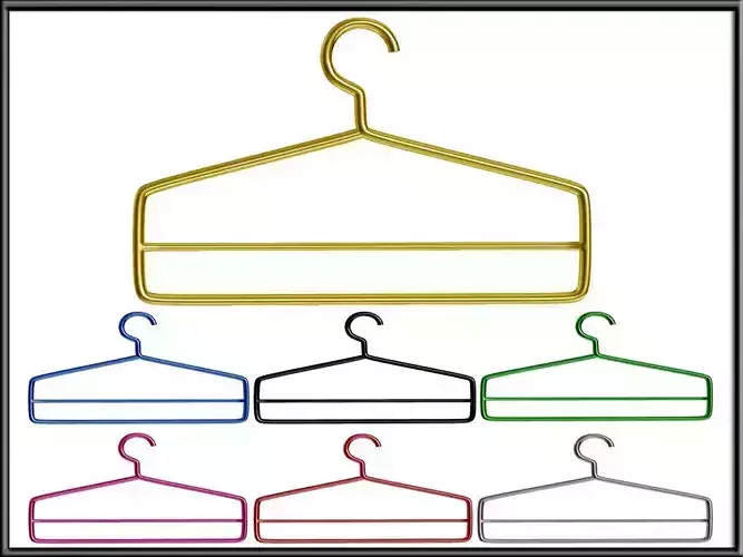 Coat Hanger Low-poly 3D model
