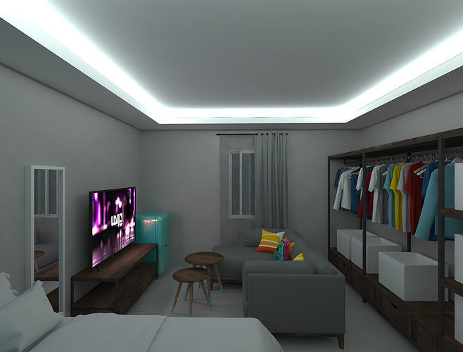 Modern bedroom 3D model