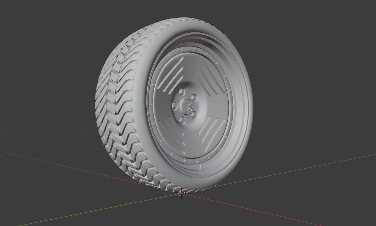 L4G wheel Low-poly 3D model_6