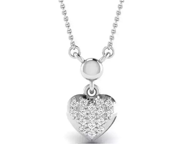 Women heart necklace 3dm render detail 3D print model