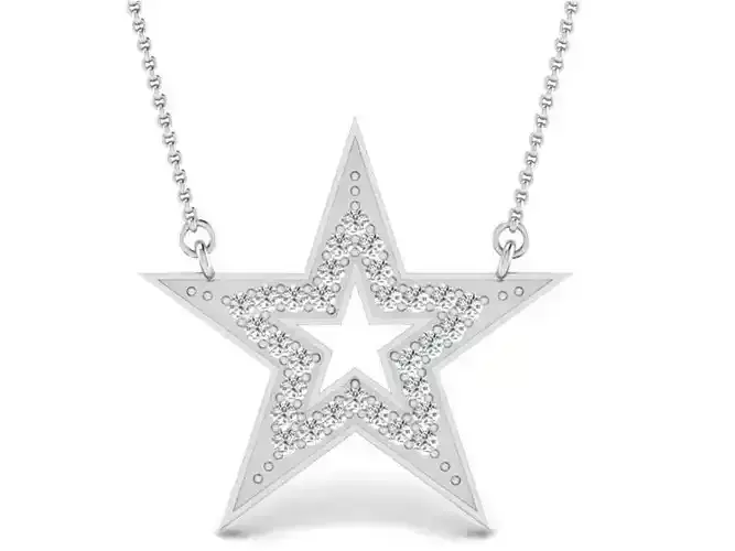 Women star necklace 3dm render detail 3D print model