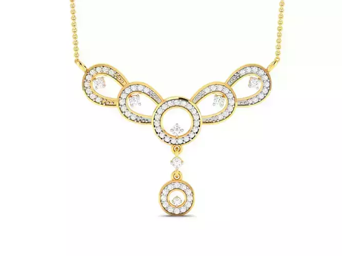 Women necklace 3dm render detail