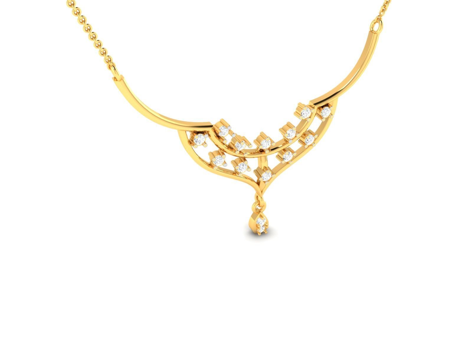 Women necklace 3dm render detail 3D print model_3