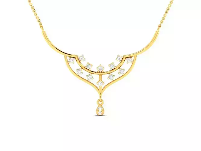 Women necklace 3dm render detail