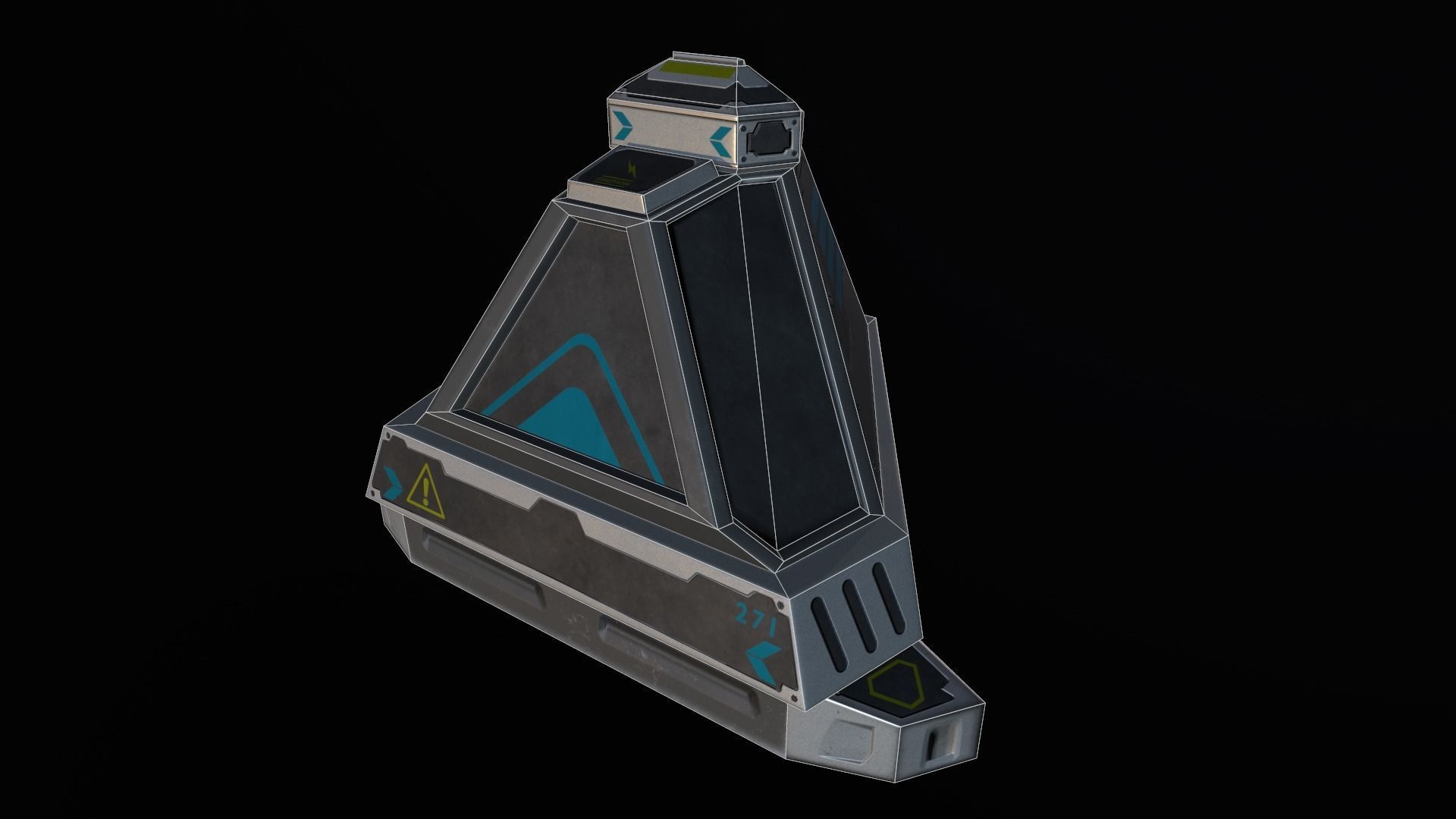 Sci-fi prop Low-poly 3D model_7