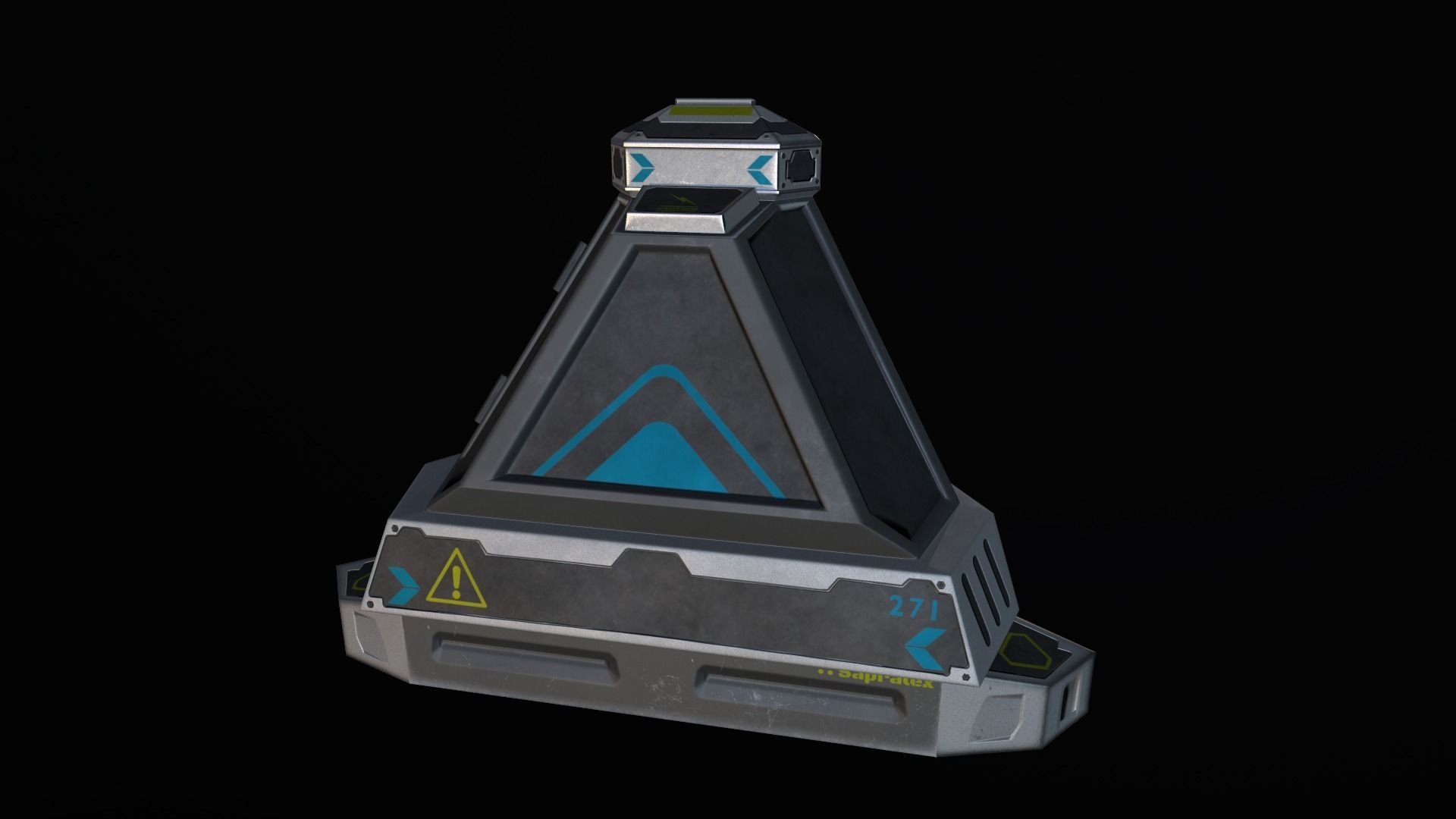 Sci-fi prop Low-poly 3D model_4