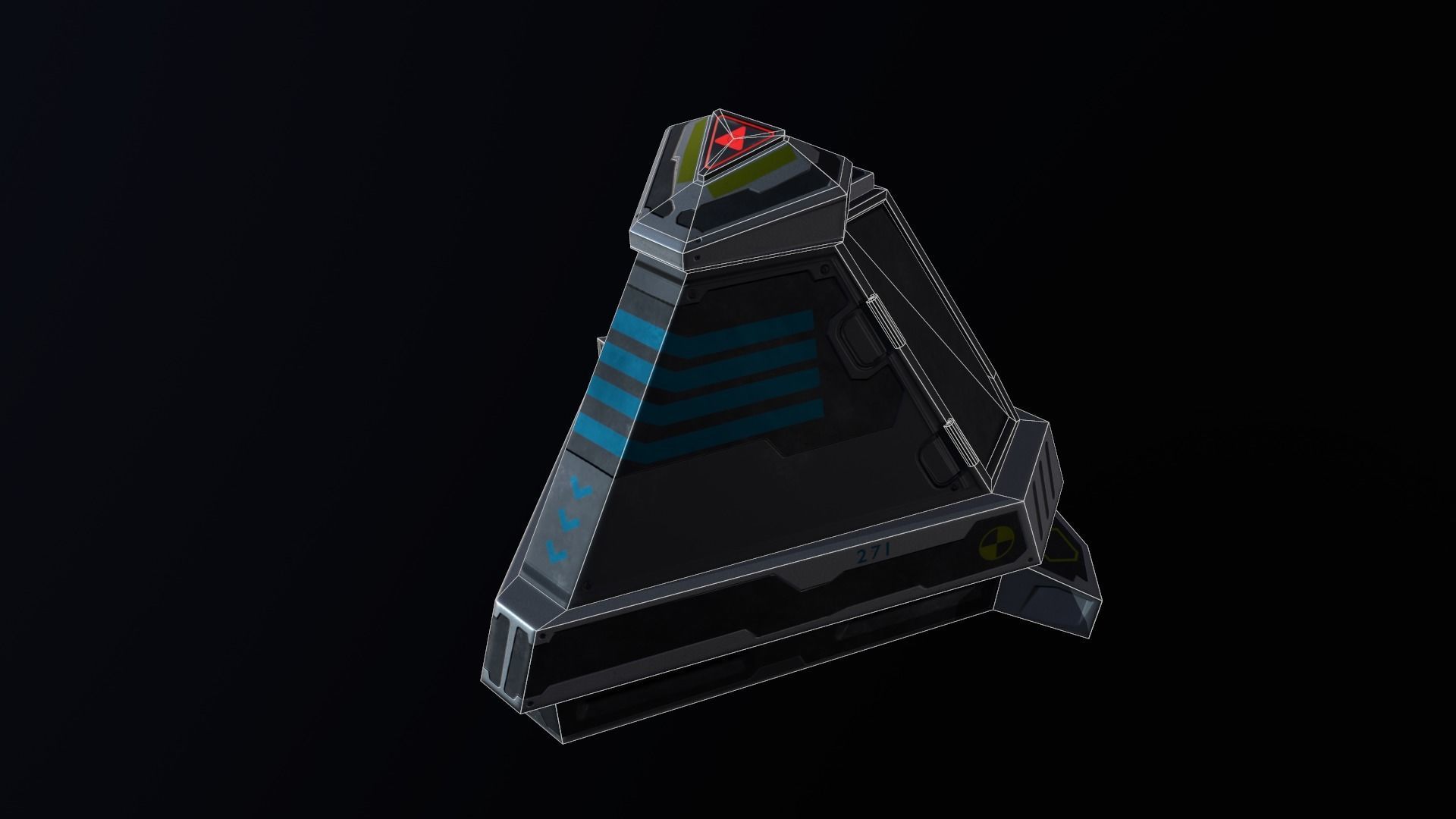 Sci-fi prop Low-poly 3D model_6