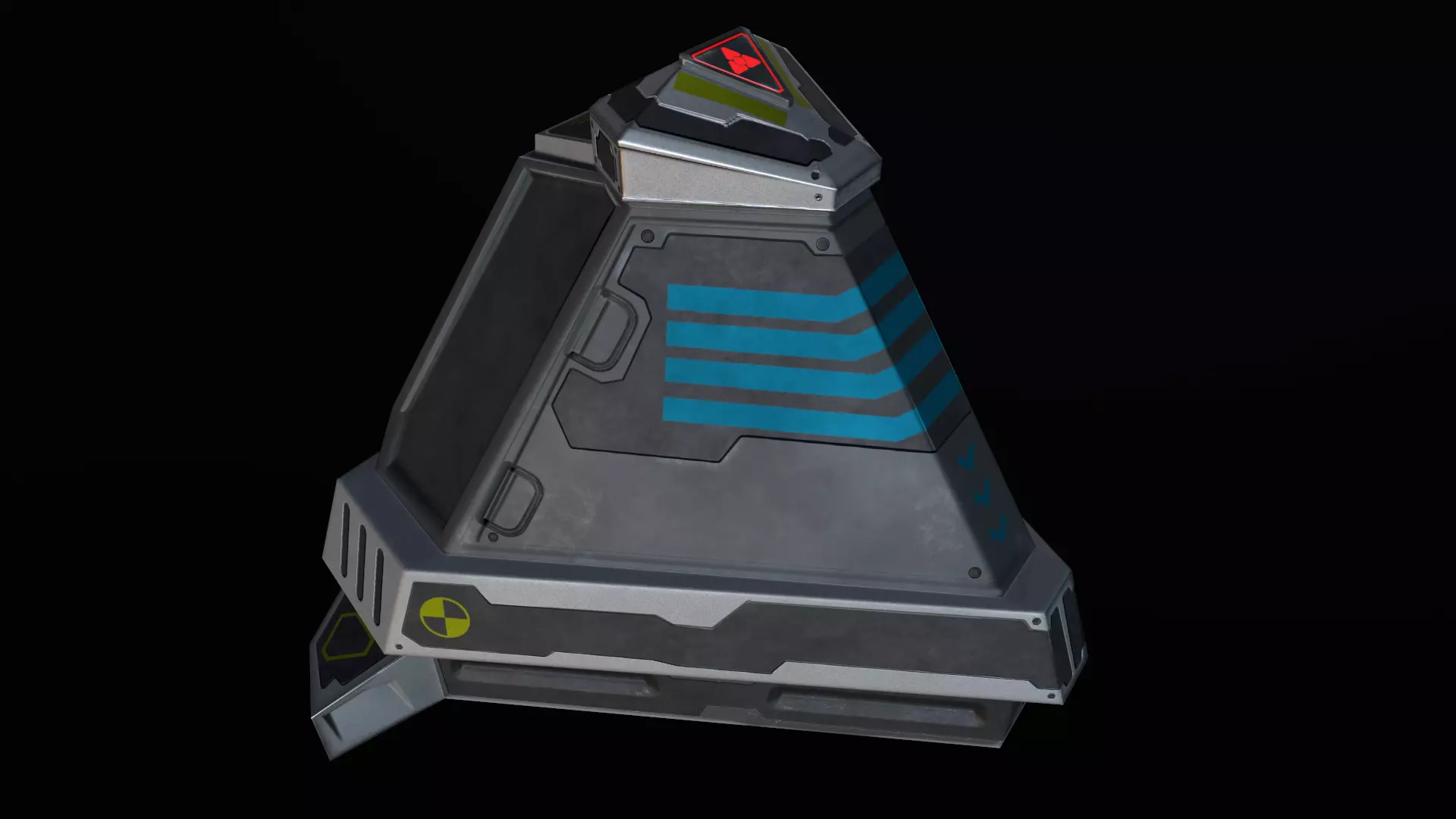 Sci-fi prop Low-poly 3D model_0
