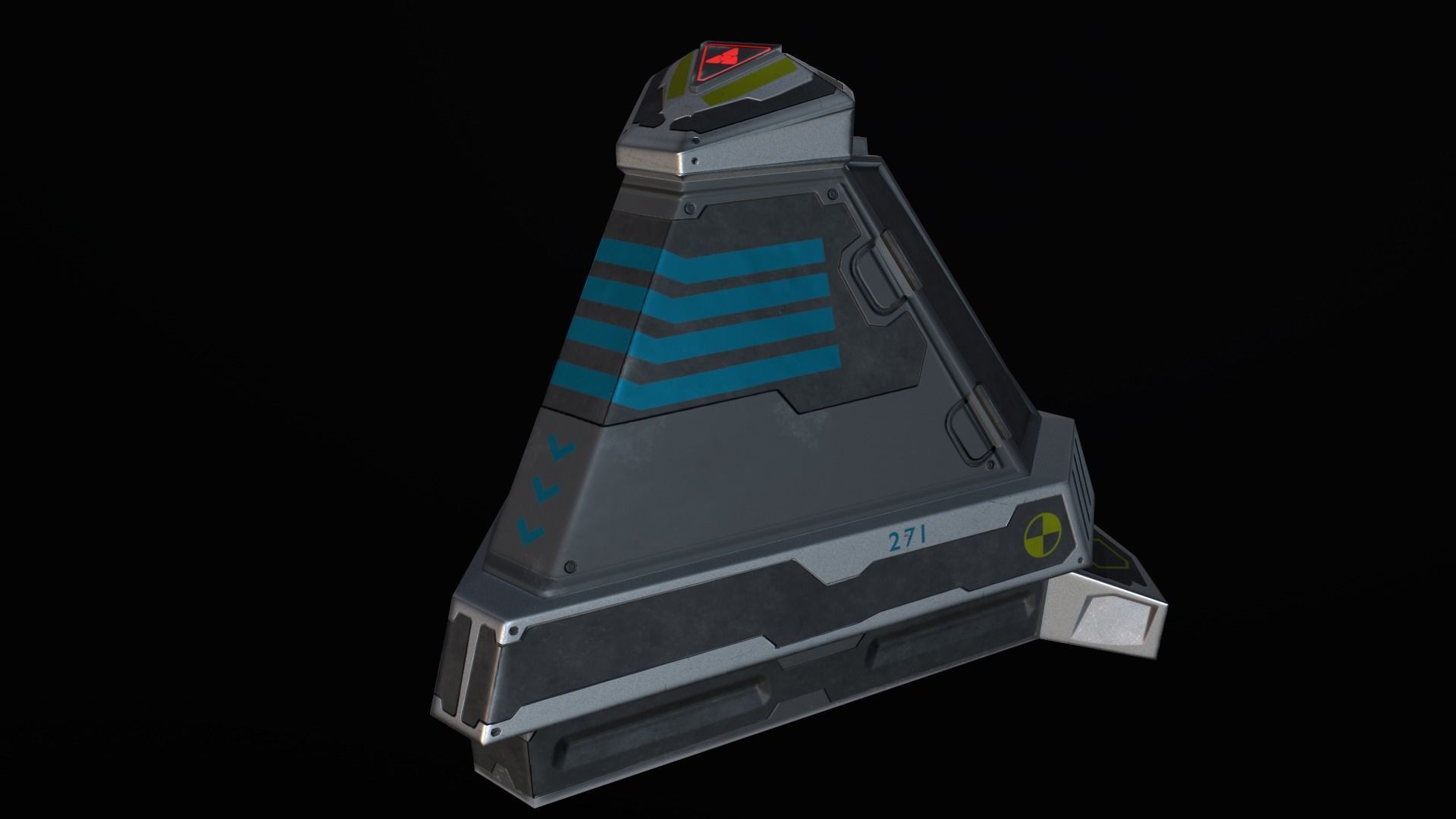 Sci-fi prop Low-poly 3D model_3