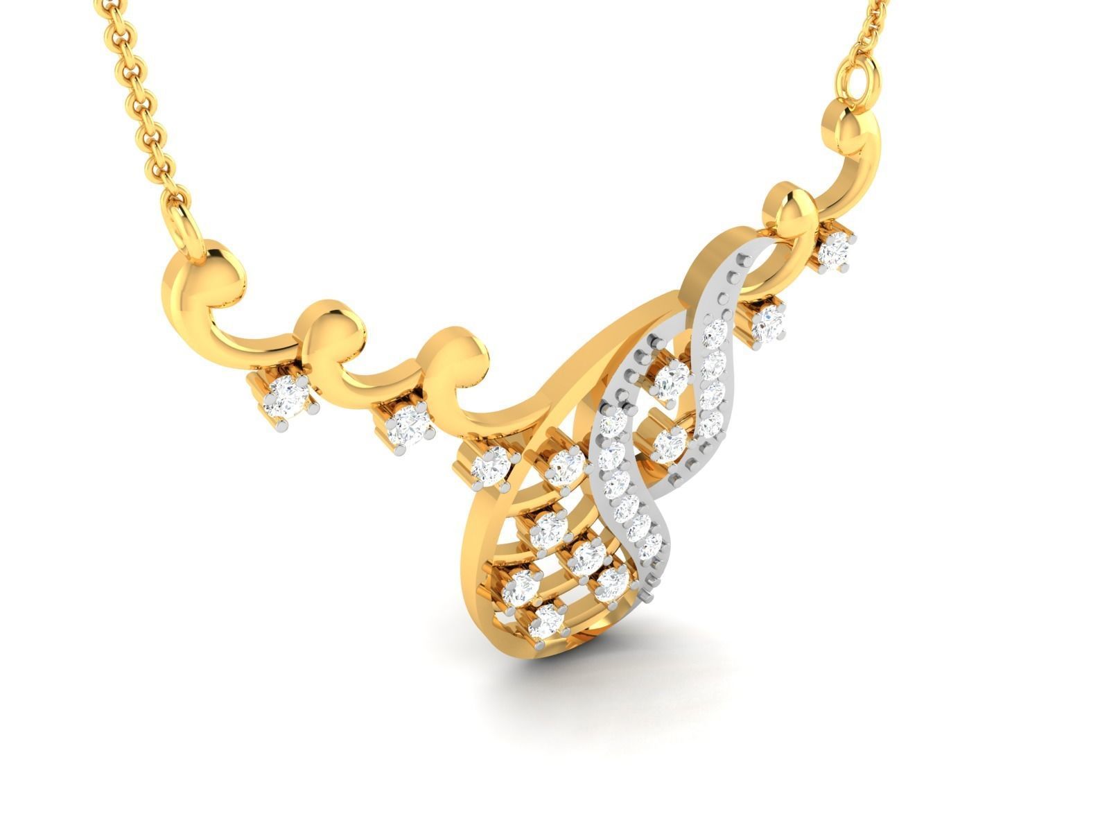 Women necklace 3dm render detail 3D print model_3