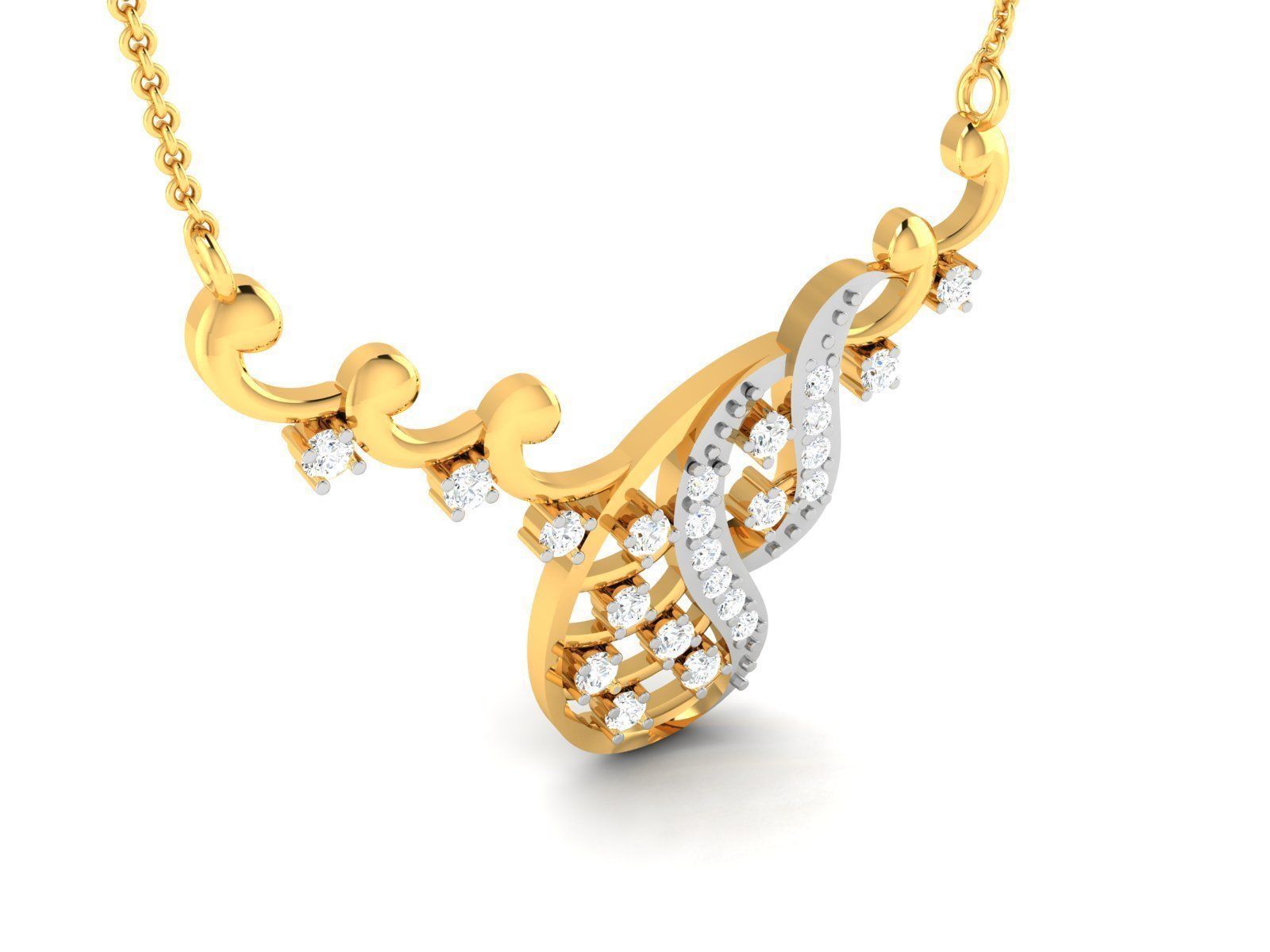 Women necklace 3dm render detail 3D print model_2