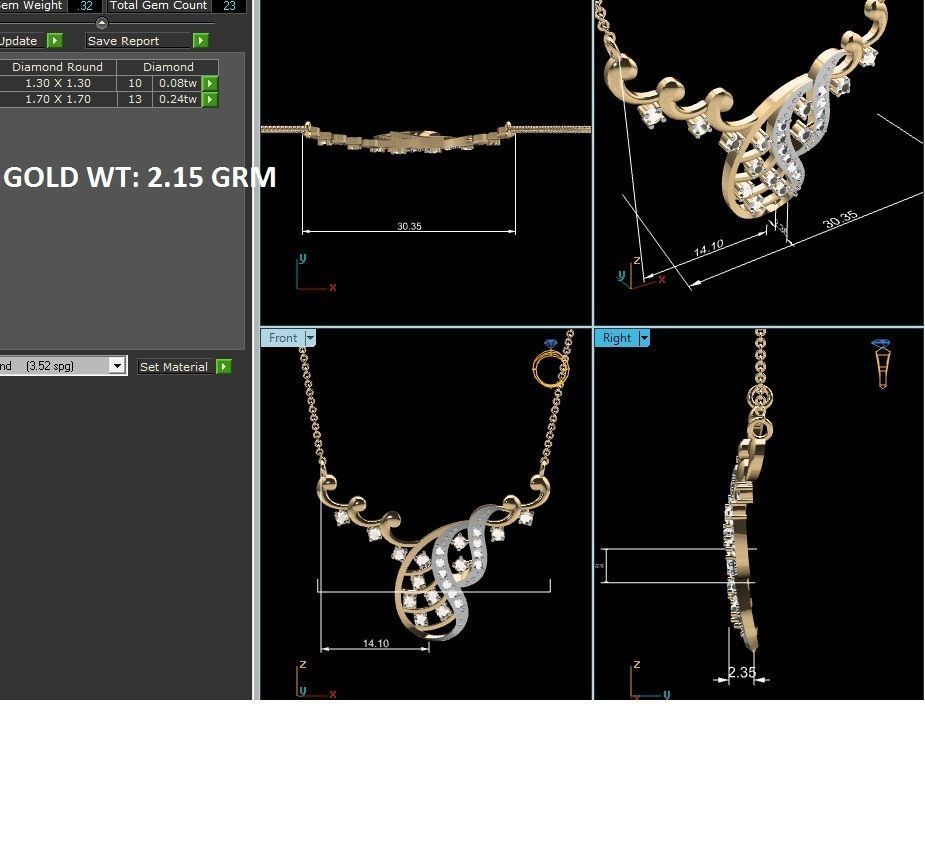 Women necklace 3dm render detail 3D print model_1