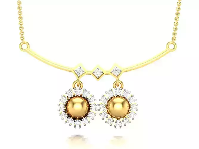 Women necklace 3dm render detail