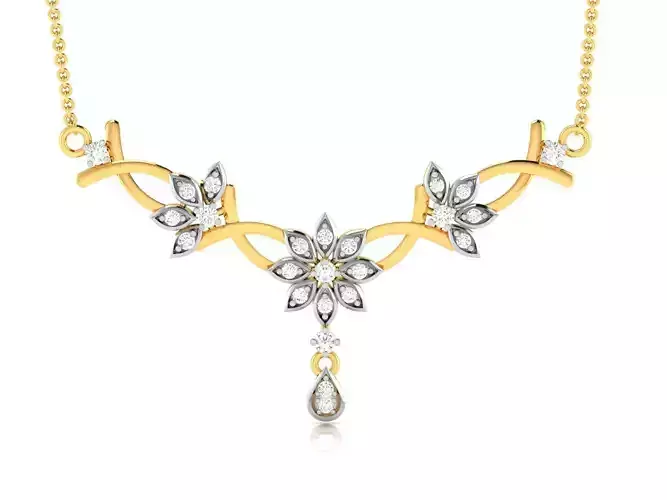 Women necklace 3dm render detail