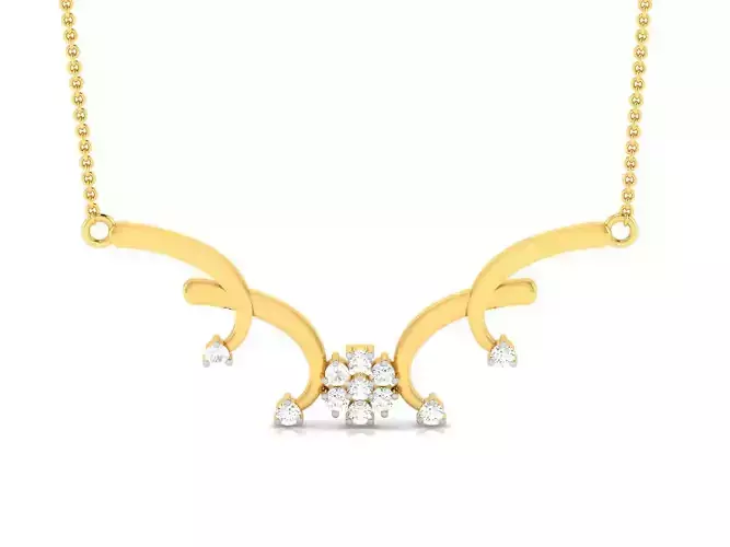 Women necklace 3dm render detail