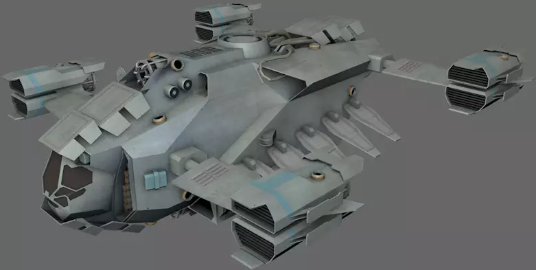 Dropship MS Low-poly 3D model_0
