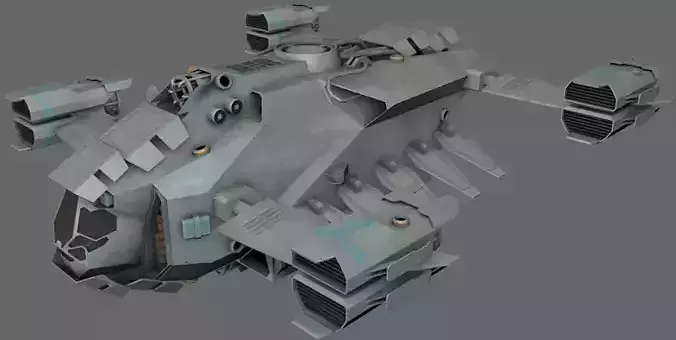 Dropship MS Low-poly 3D model