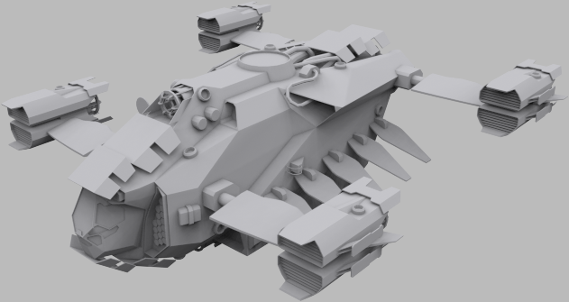 Dropship MS Low-poly 3D model_1