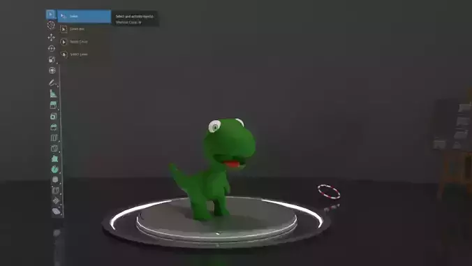 Baby T-Rex Low-poly 3D model