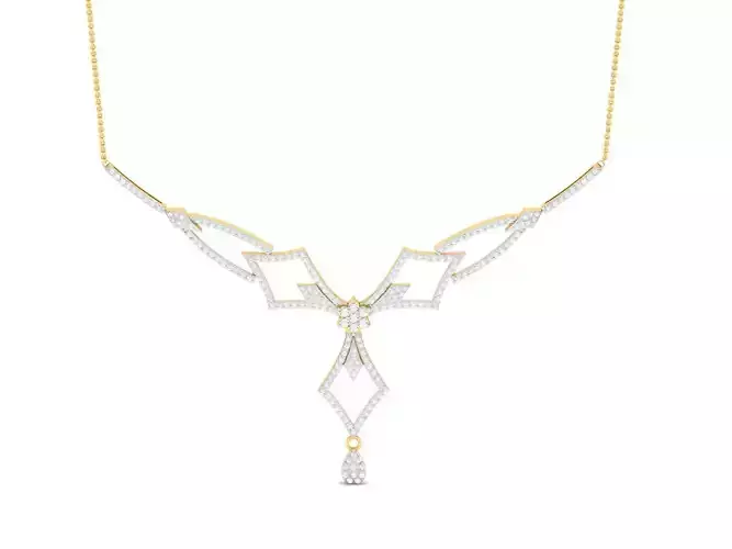 Women necklace 3dm render detail