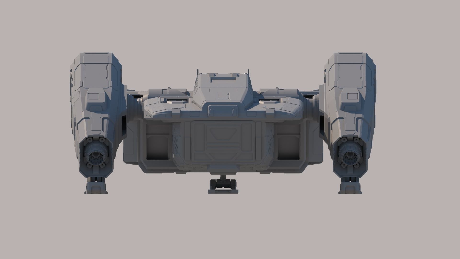 Sci Fi Dropship 3D model_7