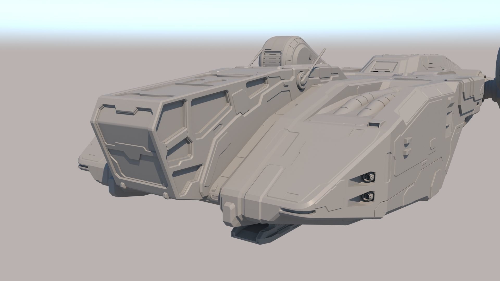 Sci Fi Dropship 3D model_14
