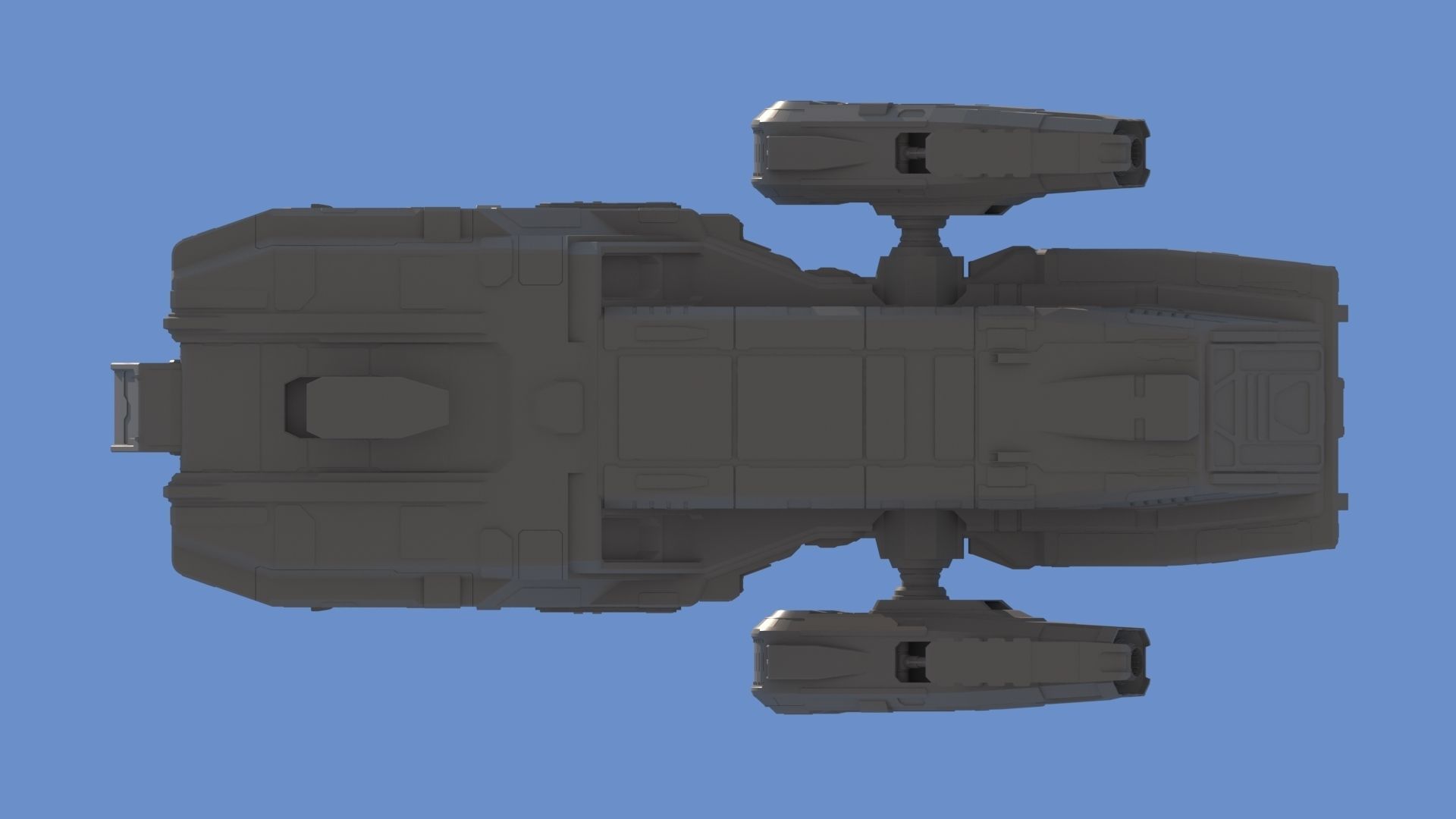 Sci Fi Dropship 3D model_9