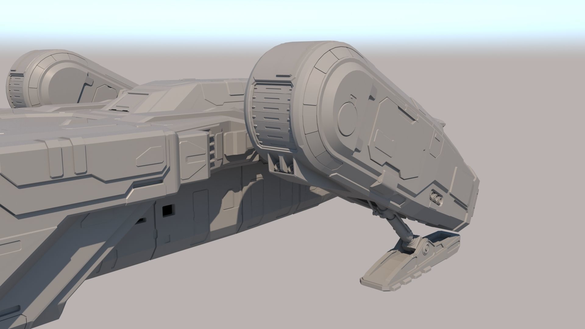 Sci Fi Dropship 3D model_11
