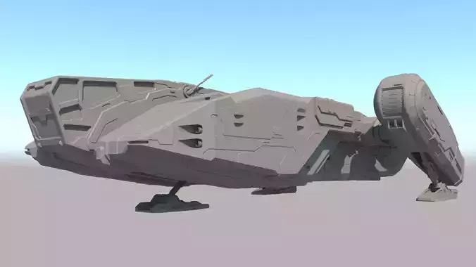 Sci Fi Dropship 3D model