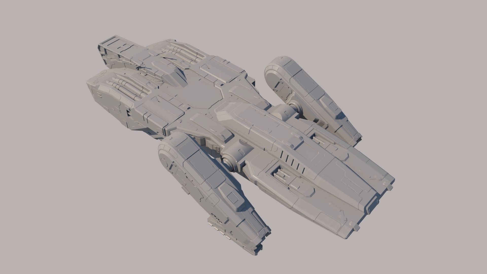 Sci Fi Dropship 3D model_5