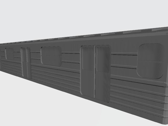 O Scale Moscow Style Subway Metro Wagon 3D print model_2