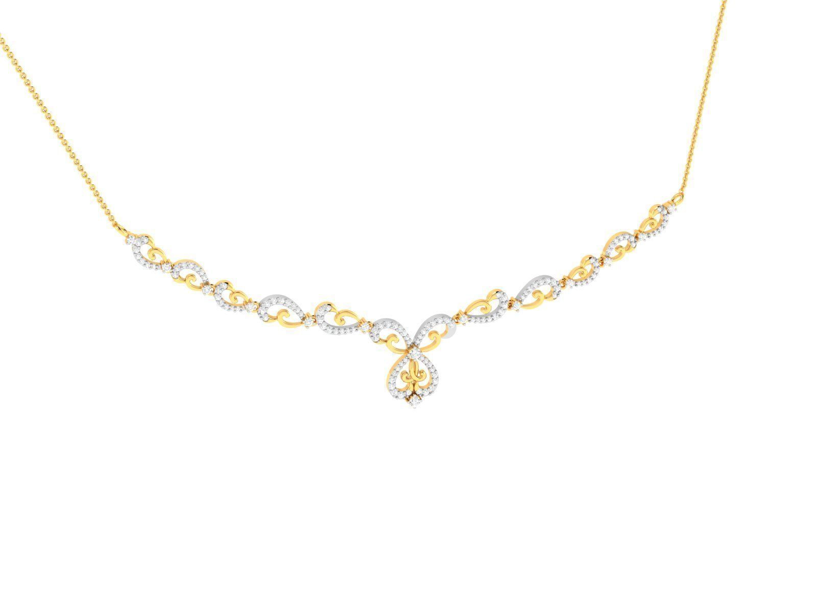 Women necklace 3dm render detail 3D print model_2