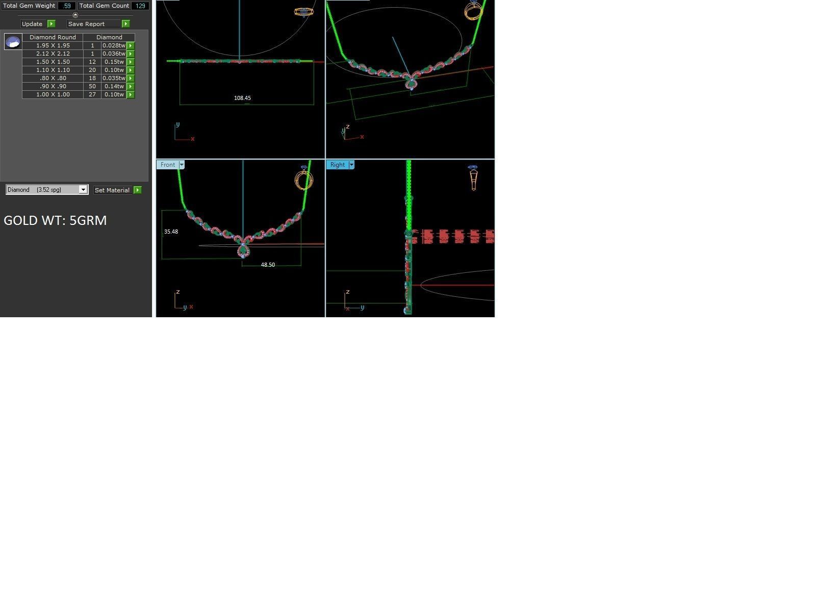 Women necklace 3dm render detail 3D print model_1