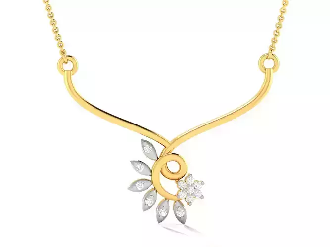 Women necklace 3dm render detail