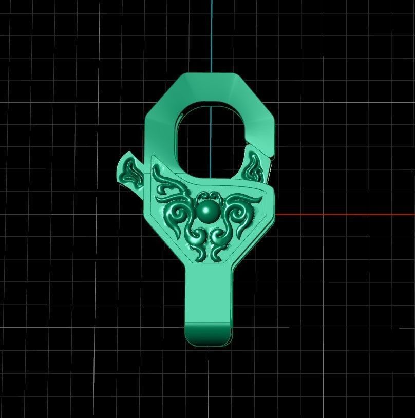 Lock with pattern 3D print model_1