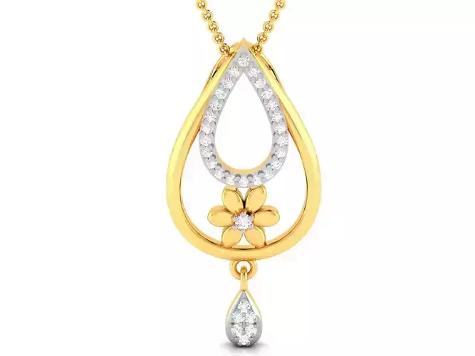 Women pendant 3dm render detail